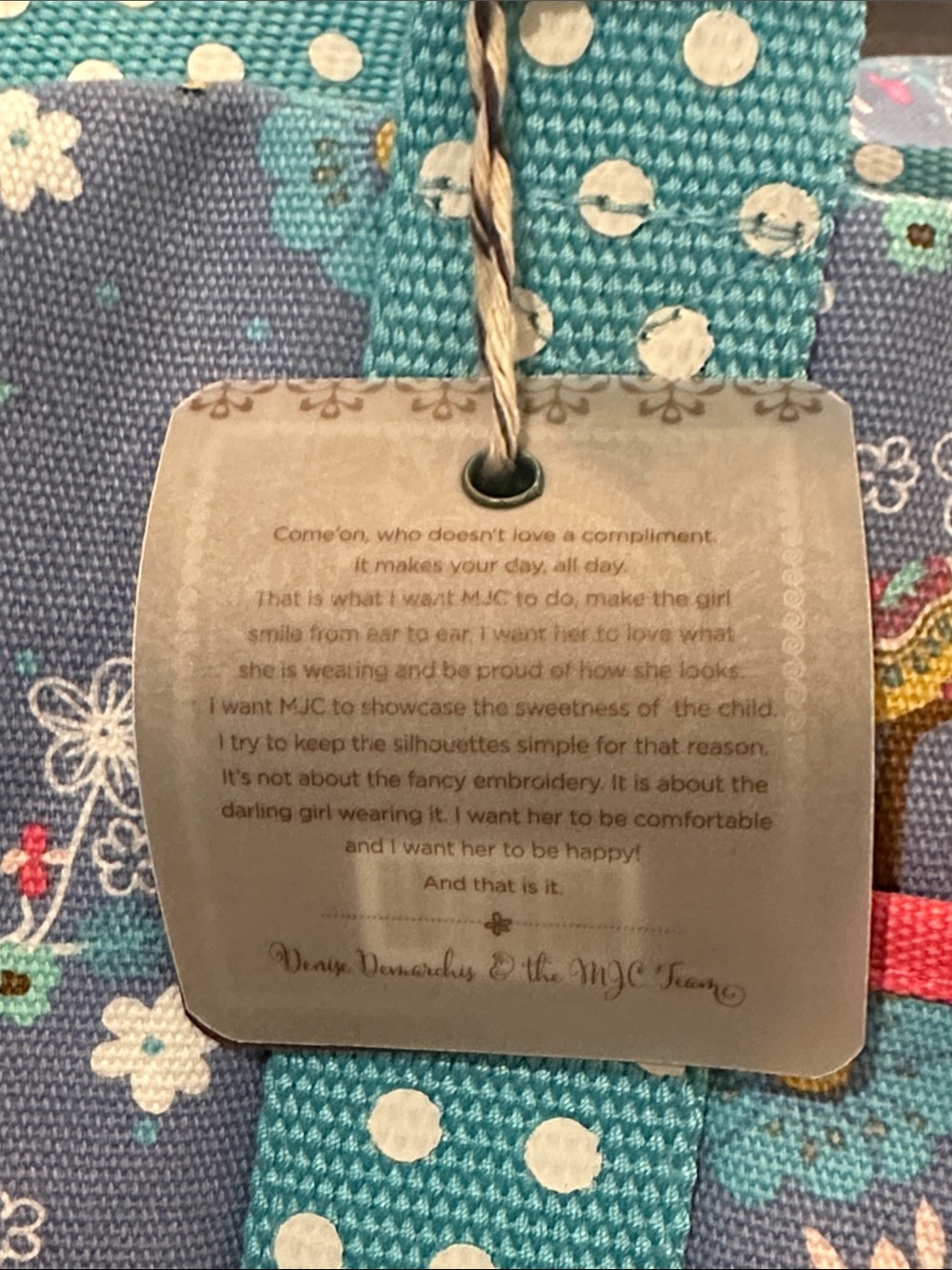 Matilda Jane Blue Floral & Teal Polka Dot Tote - Picture 4 of 10